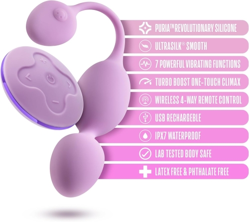 Віброяйце з пультом керування бузкового кольору Blush Wellness Raine - 5