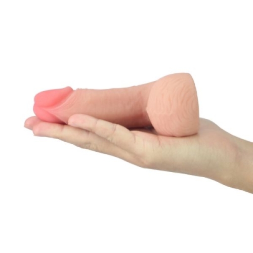 Фаллоимитатор 13,9/3 см гибкий реалистичный из киберкожи Lovetoy телесный - 2