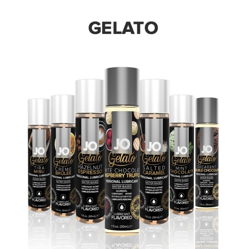 Смазка на водной основе со вкусом белого шоколада с малиной System JO GELATO 30 мл - 5