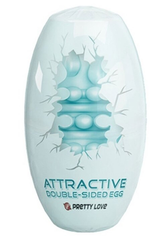 Мастурбатор яєчко для чоловіків бірюзове Pretty Love Attractive Double-Sided EGG - 6