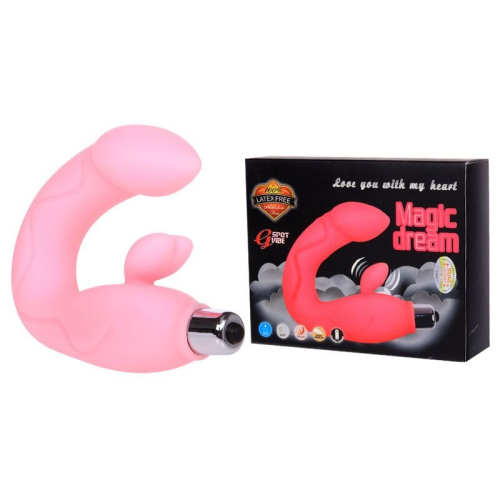 Вібратор для точки G зі стимуляцією клітора Lybaile Magic dream G-spot vibe - 1
