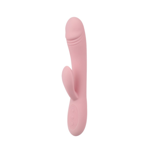 Вибратор с отростком для клитора розового цвета EGZO Romp Vibe - 3