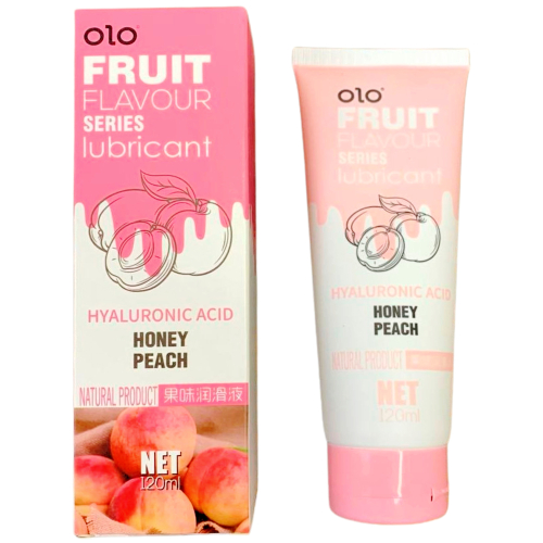 Оральний лубрикант на водній основі з ароматом та смаком медового персика OLO fruit Flavour Series 120 мл - 3