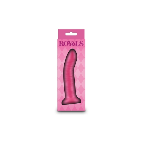 Фалоімітатор на присосці рожевий сріблястий NS Novelties Royals - 7&amp;quot; Charlie Metallic Pink - 3