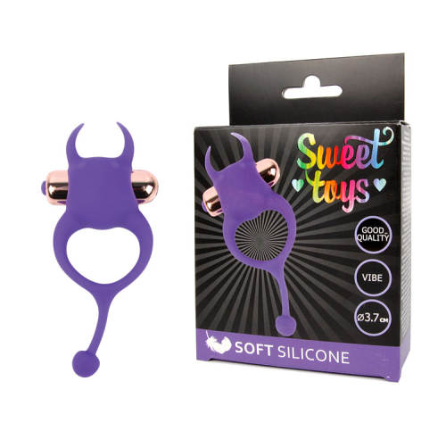 Кольцо эрекционное с вибропулей Дьяволенок со стимуляцией клитора SWEET TOYS - 1