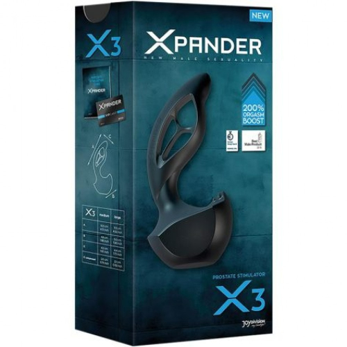 Масажер простати чорного кольору JOY Division Xpander X3 розмір М - 2