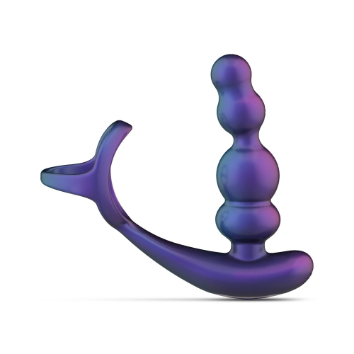 Вібромасажер простати з ерекційним кільцем фіолетовий Hueman Stellar Force Anal Beads with Cockring - 2