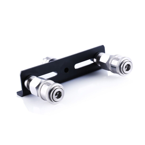 Подвійний адаптер із головкою для секс машин чорного кольору Hismith Adapter with Double Head - 5