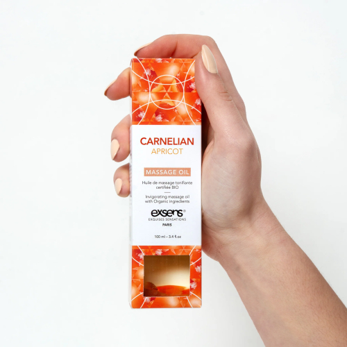 Масажне масло бадьорить з сердоліком EXSENS Carnelian Apricot 100мл - 3