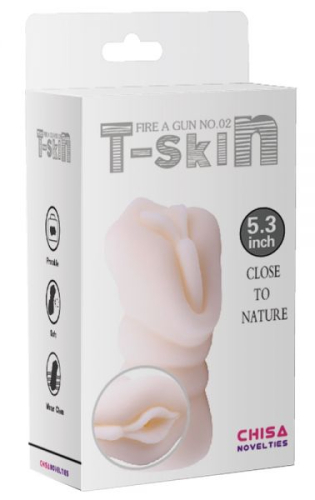 Реалістична Вагіна-мастурбатор білого кольору CHISA t-skiN-TACO TUNA - 1
