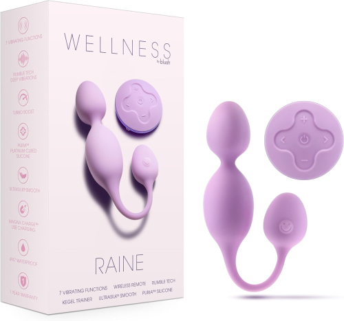 Віброяйце з пультом керування бузкового кольору Blush Wellness Raine - 1