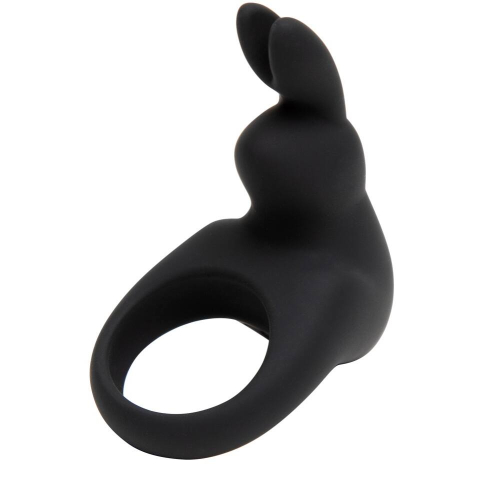 Ерекційне віброкільце на член чорного кольору Happy Rabbit - 1