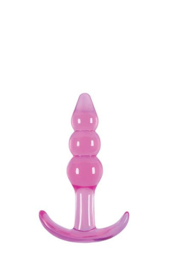 Анальный плаг с ручкой якорем розовый JELLY RANCHER T-PLUG RIPPLE - 1