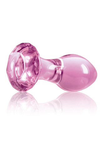 Анальний скляний затор рожевого кольору NS Novelties Crystal gem - 4