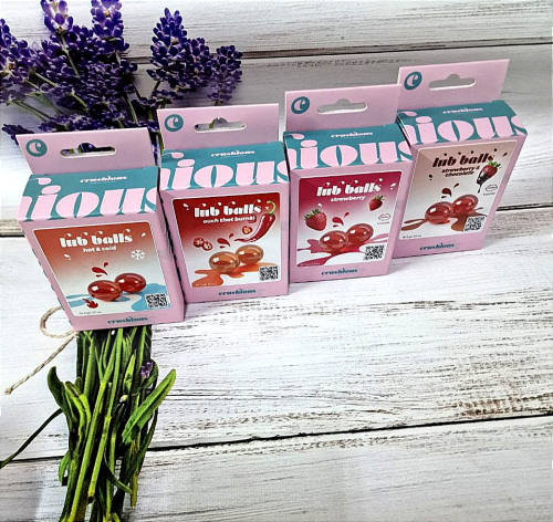 Оральные взрывные шарики со вкусом клубники и шоколада Crushious Balls lub strawberry &amp;amp; chocolate 2 штуки по 3 гр - 9