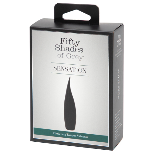 Вібратор для стимуляції клітора чорного кольору Fifty Shades of Grey Sensation Flickering Tongue Vibrator - 7