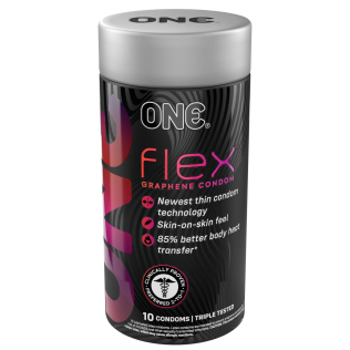 Презервативи ультратонкі з латексу у поєднанні з графеном ONE Flex Graphene Condom 10 штук