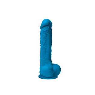Фалоімітатор реалістичний на присосці блакитного кольору NS Novelties Colours pleasures довжина 129 мм