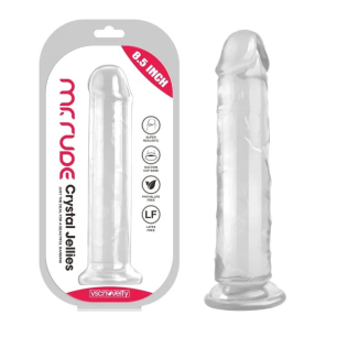Фаллоимитатор реалистик на присоске Crystal Jellies Realistic Dildo Clear Mr. Rude 8.5 прозрачный