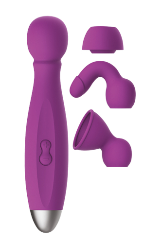 Вибромассажер микрофон фиолетовый DREAM TOYS QUEENPIN - 1