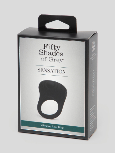 Эрекционное виброкольцо черного цвета Fifty shades of grey Sensation rechargeable vibrating love ring - 6