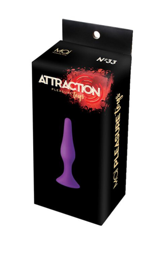 Анальна пробка на присоску фіолетова MAI Attraction Toys № 33 - 4