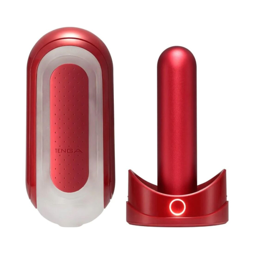 Мастурбатор-нагрівач всмоктуючий Tenga Flip Zero Red + Flip Warming Set - 1