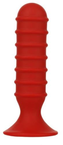Анальна пробка на присоску MENZSTUFF Ribbed Torpedo DONG 5INCH - 1