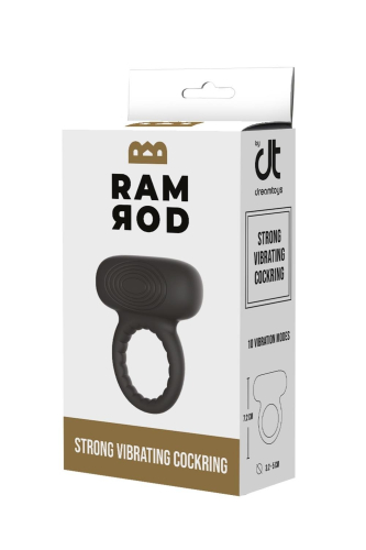 Эрекционное виброкольцо для члена черное Dream Toys RAMROD - 6