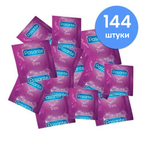 Презервативы латексные прозрачного цвета Pasante Trim 144 штуки - 1