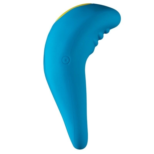 Ерекційне віброкільце на член силіконове синє Romp Juke Silicone Penis Ring Clitoral Stimulation Vibrator - 2