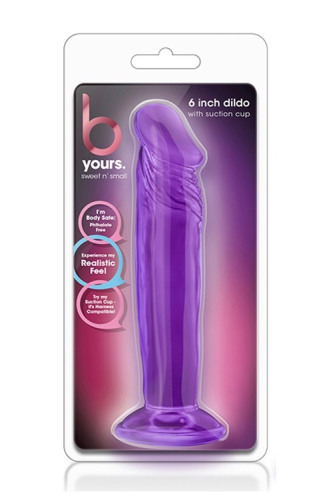 Фалоімітатор реалістичний на присосці фіолетовий Blush Yours Sweet N - 5