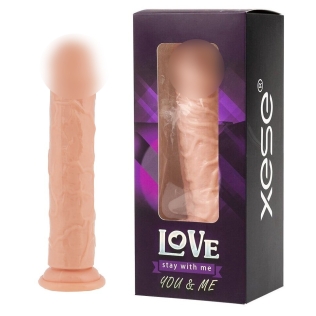Фаллоимитатор 20/3,7 см на присоске реалистик бежевый Love stay with me SEXTOY PENIS