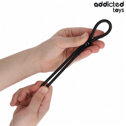Ерекційна петля на член силіконова чорна Addicted Toys Rope Single Loop Penis - 2