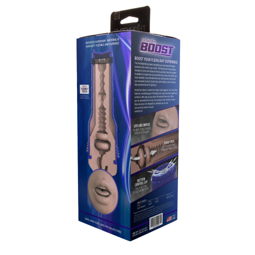 Мастурбатор в колбе ротик телесного цвета Fleshlight Boost Blow - 6