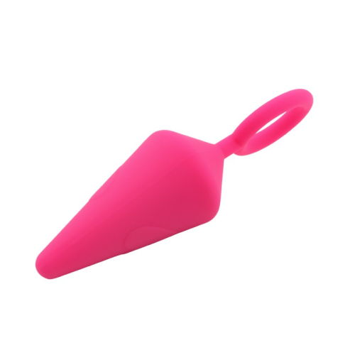 Анальний корок з кільцем рожевого кольору Chisa Candy Plug Large - 2
