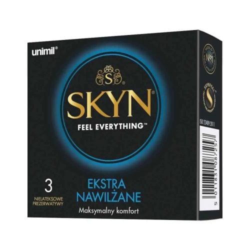 Презервативы безлатексные полиизопреновые с дополнительной смазкой Skyn Extra Lubricated 3 штуки - 1