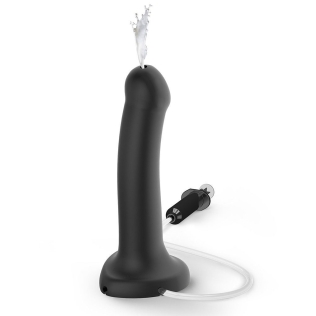 Кінчаючий гнучкий фалоімітатор Strap-On-Me Dildo cum Black чорного кольору