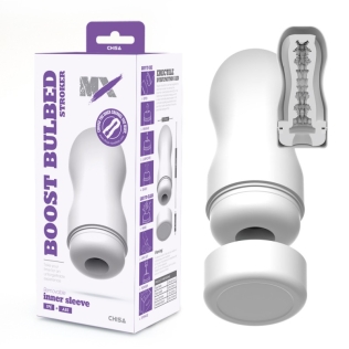 Мастурбатор для чоловіків у колбі білого кольору Chisa MX Boost Bulbed Stroker