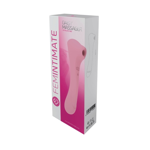Вакуумный клиторальный стимулятор розового цвета Femintimate Daisy - 5