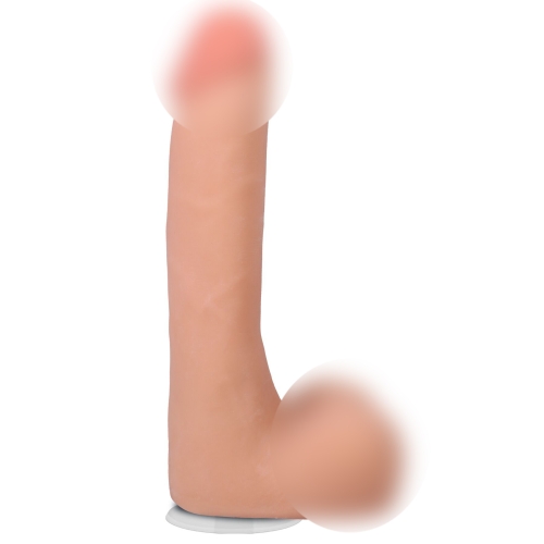 Фаллоимитатор реалистичный на съемной присоске телесный Doc Johnson The Realistic Cock ULTRASKYN - 9 Inch with Balls Vanilla - 1
