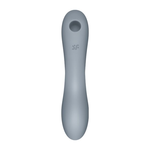Вакуумний вібростимулятор для клітора силіконовий сірий Satisfyer Curvy Trinity 3 - 3