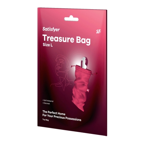 Мешочек для хранения игрушек розового цвета Satisfyer Treasure Bag размер L - 3