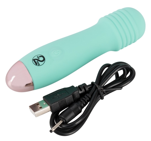 Вибростимулятор с необычной структурой салатового цвета Soft Silicone Cuties Mini Vibrator - 4