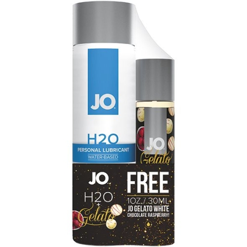 Набір лубрикантів System JO H2O-Original 120 мл Gelato-White Chocolate Raspberry 30 мл - 1