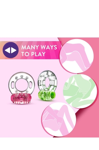 Ерекційне віброкільце зеленого кольору Blush PLAY WITH ME AROUSER - 4