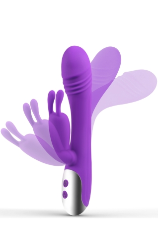 Вібратор із відростком для клітора фіолетового кольору Winyi Modern design - 5