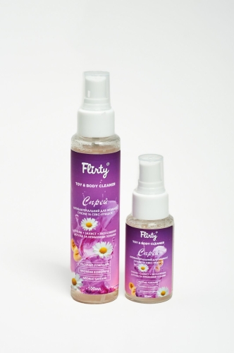 Антибактеріальний спрей для інтимної гігієни та секс іграшок Flirty Toy &amp;amp; Body Cleaner 100 мл - 2