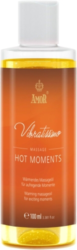 Массажное масло для эротического массажа с разогревающим эффектом Vibratissimo Hot Moments 100 мл - 1