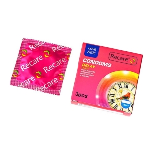 Презервативы пролонгирующий эффект конфетный аромат Recare Delay Candy Condoms 3 штуки